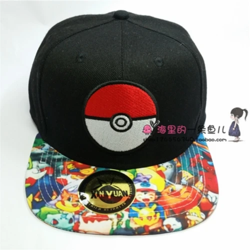 Карманные монстры Poke ball ourdoors расшитый Snapback Шляпа Регулируемый Бейсболки для женщин