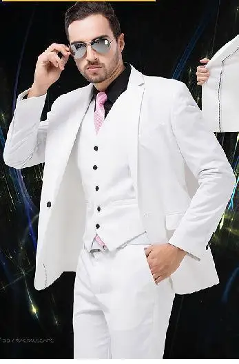 (coat + pants + vest, tie) 2018 new men for slim custom