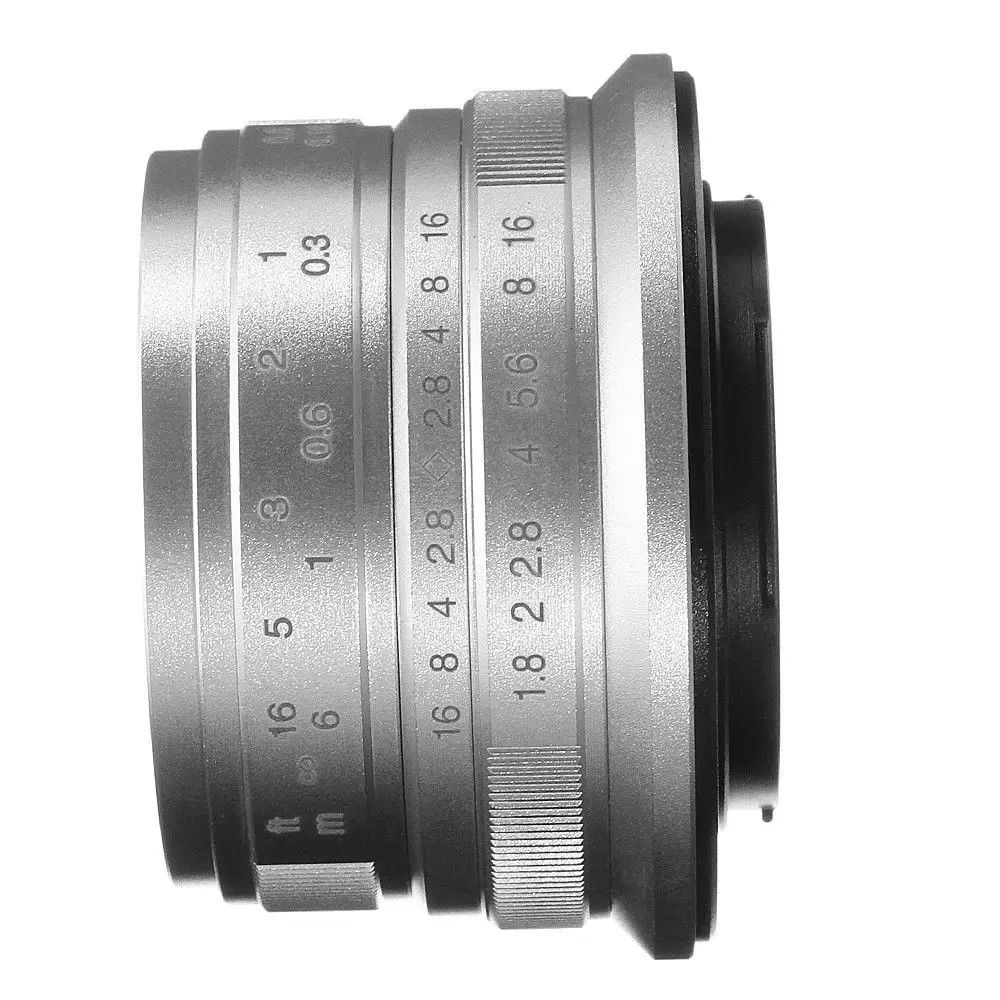 25 мм F/1,8 Prime объектив ручной фокусировки MF для sony E-mount A6500 A6300 NEX-3 NEX-3N/3R/C3/F3K A7 A7II A7R A7RII A7S серебристый черный