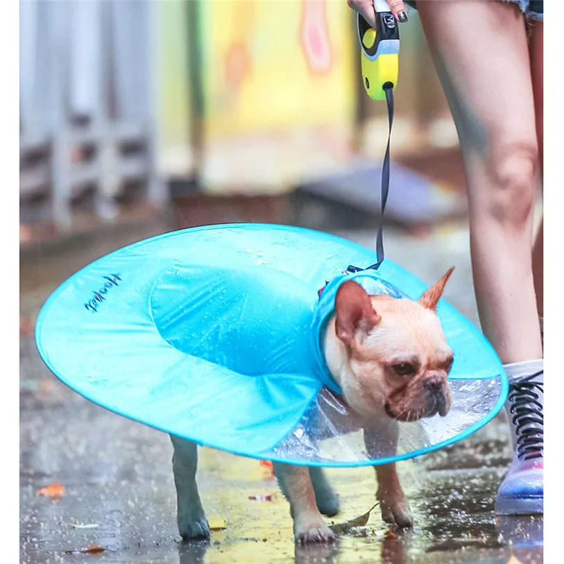 Umbrella Cloak Raincoat for Dogs Transparent Dog Raincoat Waterproof Poncho Summer Clothes for Dogs Dropshipping 40AT14 (9)