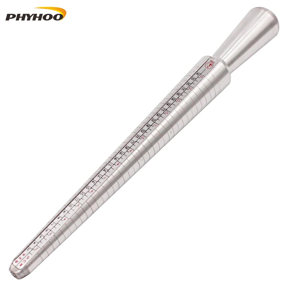 4 Scale Metal Ring Sizer Stick Mandrel Measuring Stick Ring Gauge Finger Sizer Jewelry Making Tool Measurer