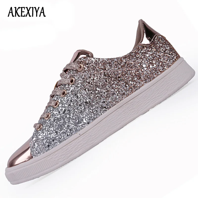 

Special Mirror Material Sneakers Women 2019 Light Weight Shiny Flats Shoes Women Air Sole Breathable High Quality Casual Shoes
