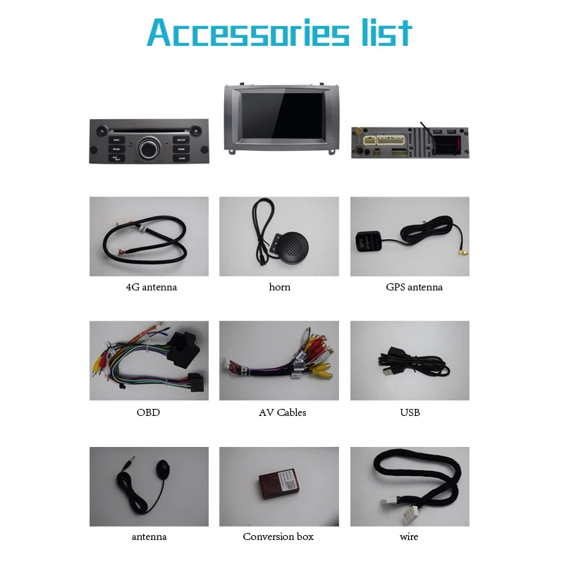 Excellent KiriNavi 7" HD Touch Display Android 9.0 For Peugeot 407 2004-2009 Car Radio MP4 Audio GPS Navigation Multimedia Players 5