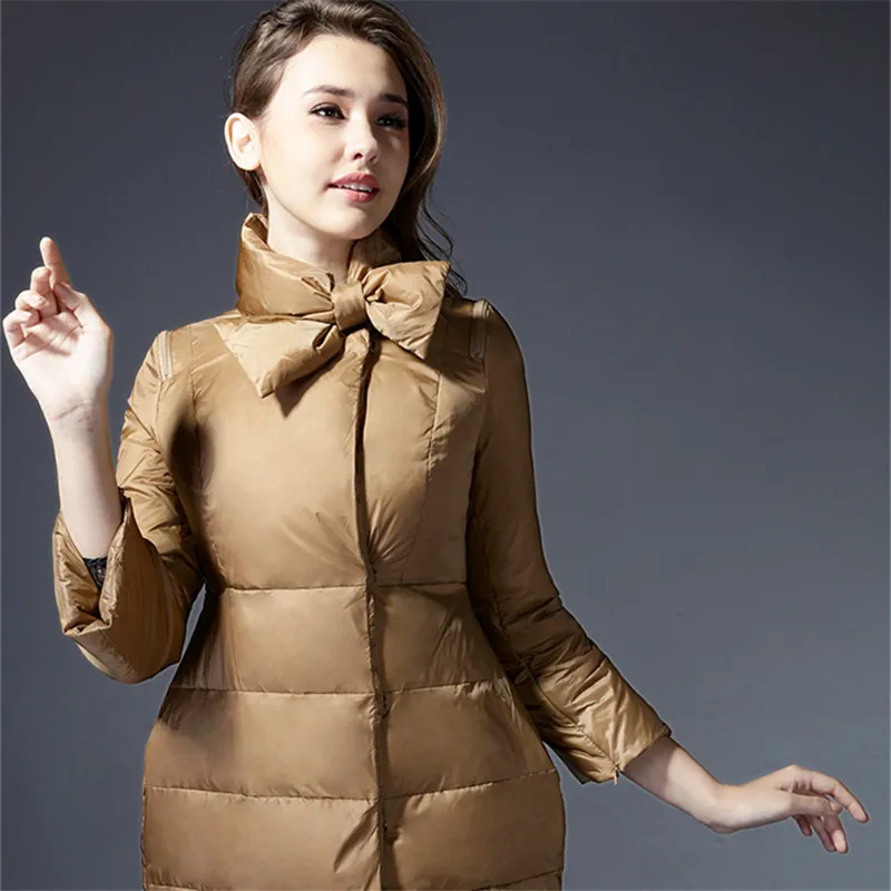 Зимнее женское пальто,, пуховое пальто для женщин, тонкая бабочка, мягкий вырез, длина до запястья, рукав, куртки для женщин