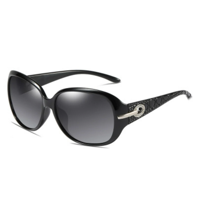 FENCHI sunglasses women polarized luxury designer brand oversized sun glasses for ladies lunette de soleil femme - Цвет линз: C1 Black