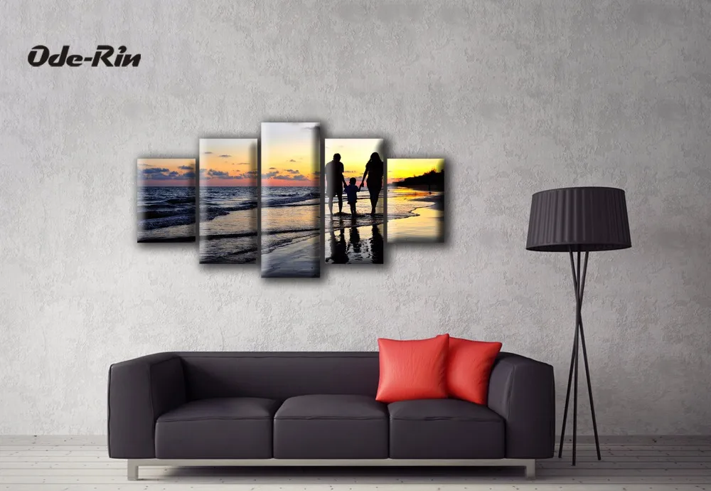 Affiche Imprimable Toile D Art De Mur De Famille Plage Promenade A