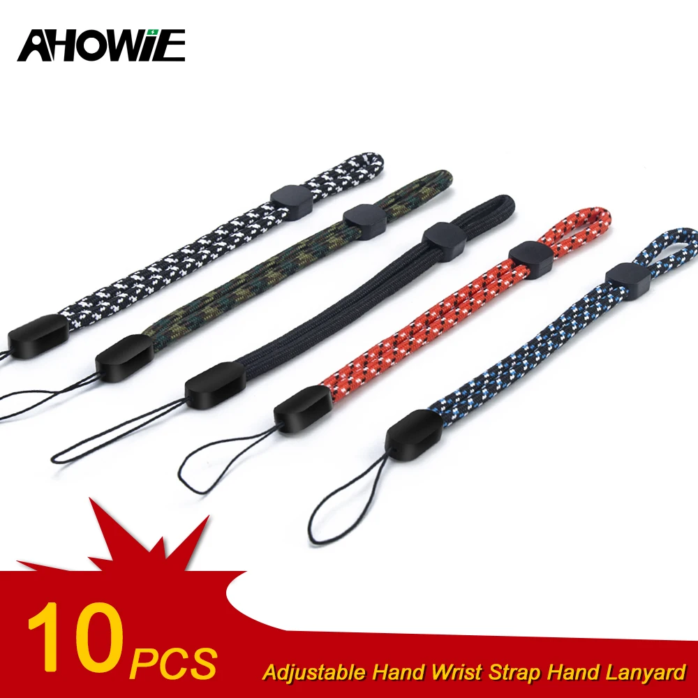 

Ahowie 10 Pieces Adjustable Hand Wrist Strap Hand Lanyard For CellPhone CaseCamera GoPro Keys USB Flash Driver Electronic Device