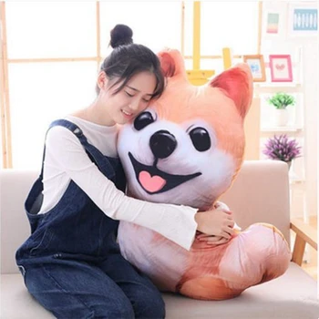 

Dorimytrader pop 3D animal Corgi plush pillow Shiba Inu dogs toy cartoon Pomeranian Dachshund stuffed doll creative decoration