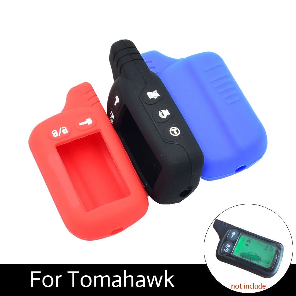 TZ9010 силиконовый чехол для ключа Tomahawk TZ 9010 SL-950 TZ-9030 TZ9031 Двусторонняя Автомобильная сигнализация ЖК-протектор для пульта дистанционного управления чехол