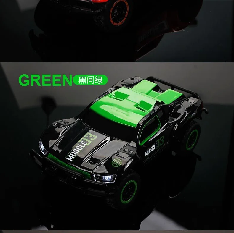 Four-wheel drive 2.4GHz 1:43 short card semi-proportional control Children s charging toy remote control car Four-wheel drive 2.4GHz 1:43 short card semi-proportional control Children s charging toy remote control car