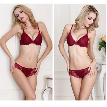 

Sexy lace triangle cup bra sets for women wireless thin cotton breathable comfortable underwear solid color lingerie set