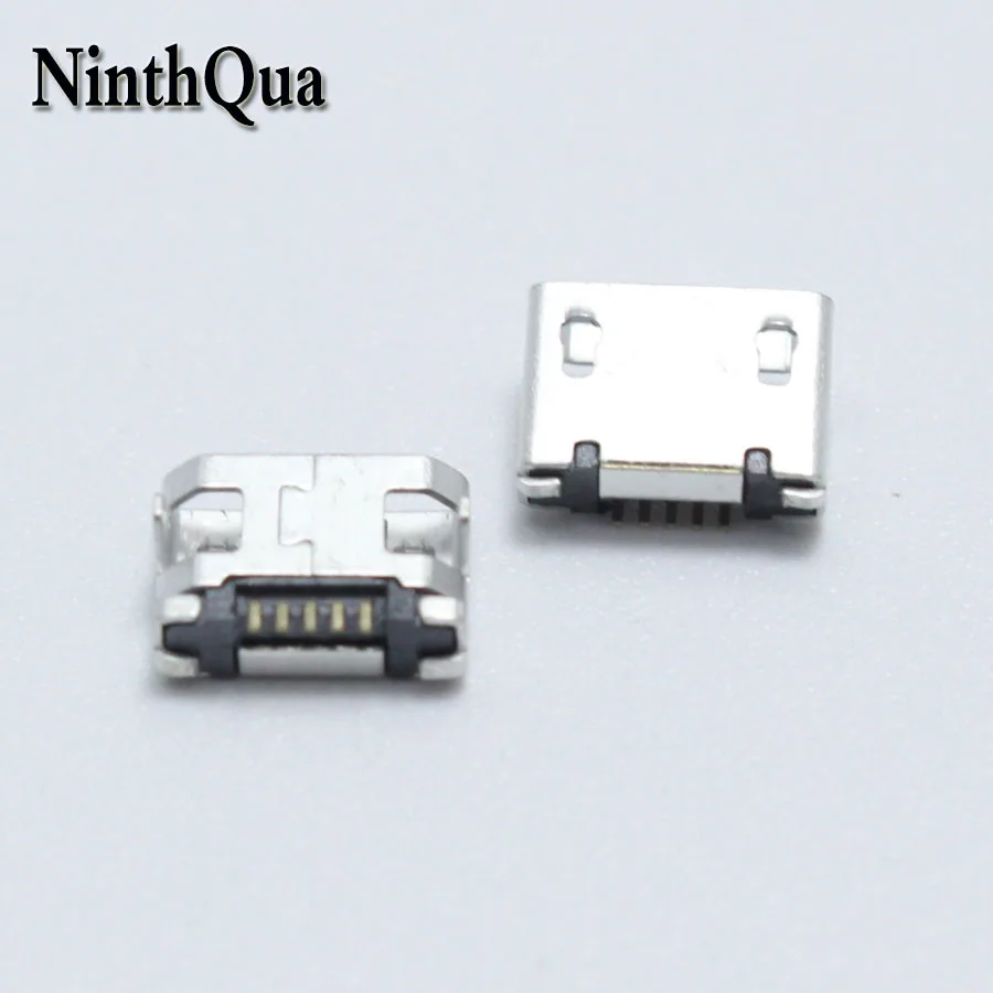 10 шт. микро USB 5pin без боковой гнездовой розетки плоский рот 2 ножки Джек для