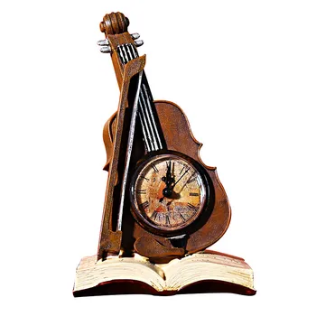 

Retro Violin Clock Figurines Ornaments Home Decor Desk Decor Home Decoration Accessories Vintage Violin Wedding Decorations