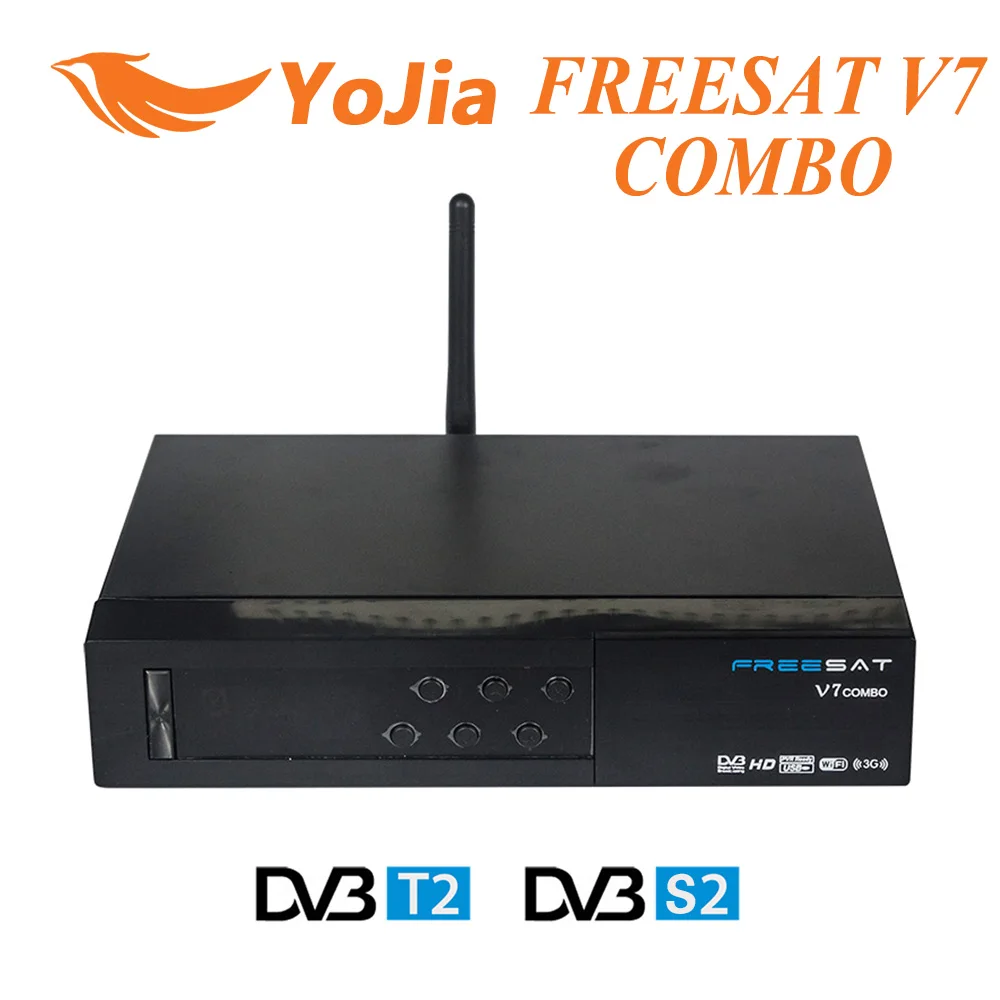  [Genuine] Freesat V7 Combo DVB S2 + DVB T2 Satellite Receiver with PowerVu Biss Key Cccam Newcam Youtube USB Wifi Set Top Box 