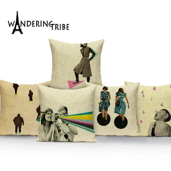 

HOT seat car Cover Decorative cotton Home colorful new Square soft Cushion portrait family green black red suit almohada