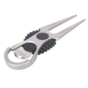 

2 pcs. Silver Golfers Club Golf divot divot tool with ball marker repair tool