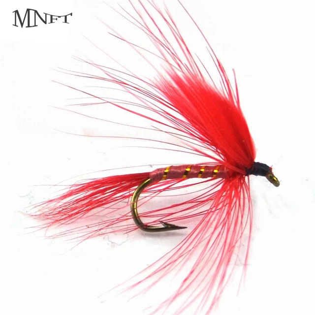 MNFT 10PCS Red Mosquito Bait Lures 10# Hooks Trout Flies Fly Fishing Fly  Nymphs Lure - AliExpress