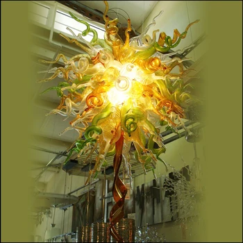 Online 2019 New Arrival Custom Decorative Art Glass Pendant Lights Blown Glass Pendant Lamps Customized Colored For KTV Decor