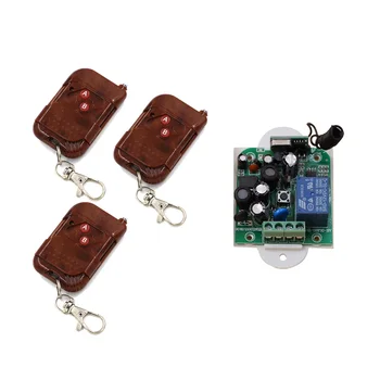 

Best Price 85V 110V 120V 220V 250V 1CH Remote Control Light Switch Relay Output Radio Receiver Module and 3pcs Peach Transmitter
