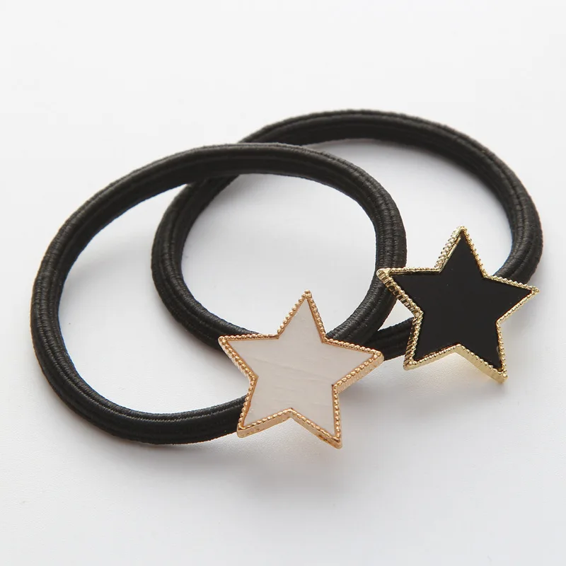 

1Pcs Simple Metal Star Hair Rope Women Elastic Hair Band Girls Headwear Scrunchy Headbands Trendy Alloy Stars Hair Accessories
