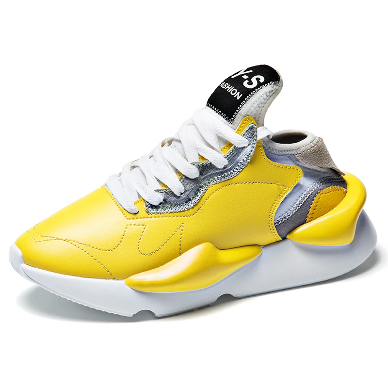 

new Brand Y3 sneakers big size yellow shoes fashion sock air running shoes mens height increasing zapatos de hombre