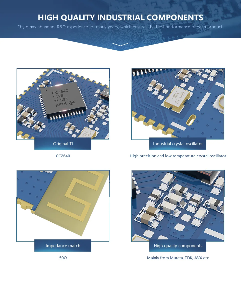 E72-2G4M05S1B CC2640 2,4 ГГц ibeacon cdebyte rf модуль Bluetooth BLE4.2 беспроводной передатчик и приемник