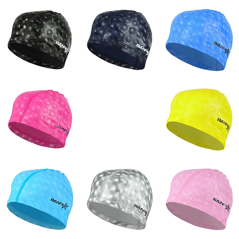 Adult Swim Hat Waterproof Swimming Cap Men Scuba Diving Cap Long Hair