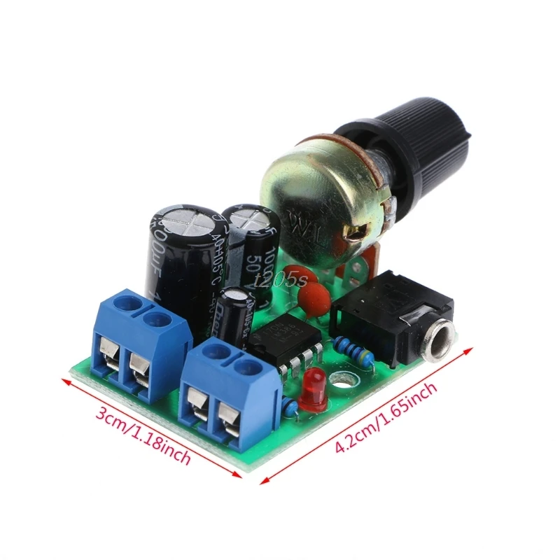 LM386 мини аудио усилитель мощности плата DC 3V ~ 12V 5V Модуль Регулируемый объем T25