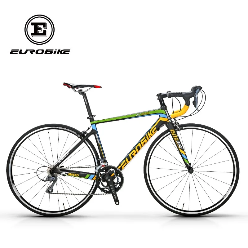Cheap EUROBIKE 700C Full Carbon Fiber 47cm Frame Complete Racing  Bicycle 16 Speed  Claris 2400 Gears  Road Bike 3