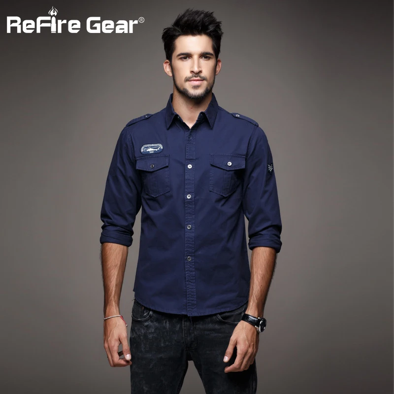 Рубашка мужская Армейская с длинным рукавом|military shirt men|military shirtbrand men |