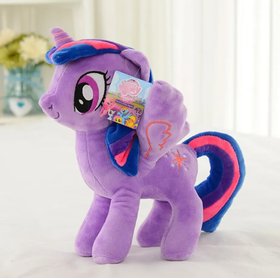 40CM High Unicorn pet horse Princess plush pillow Twilight Sparkle Applejack Rarity Fluttershy Pinkie Pie for kids gift 40CM High Unicorn pet horse Princess plush pillow Twilight Sparkle Applejack Rarity Fluttershy Pinkie Pie for kids gift