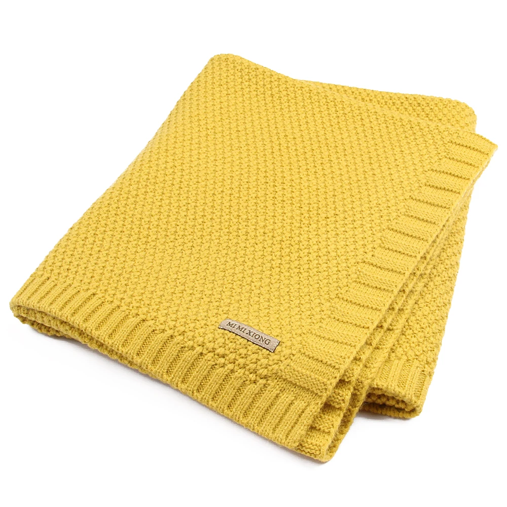 

Newborn baby Blanket Knitted Swaddle Wrap Candy Color Infant boy girl Children Baby bedding car seat stroller cover