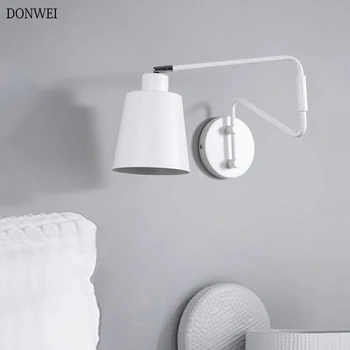 

Industrial Rotating long swing Arm Wall lamp Fixture Vintage Work Lamp Bedroom Bedside Wall Lighting sconce Home Indoor lighting