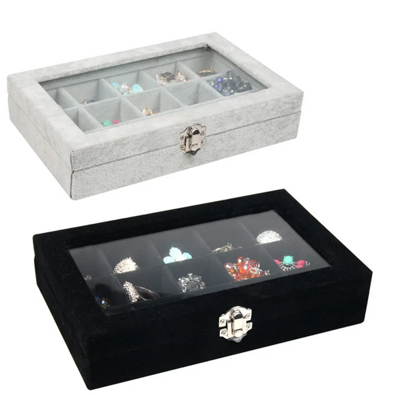 Лидер продаж, модная Высококачественная бархатная Подарочная коробочка, простое кольцо на сумку, коробка для хранения/15 сетка, шкатулка для ювелирных изделий