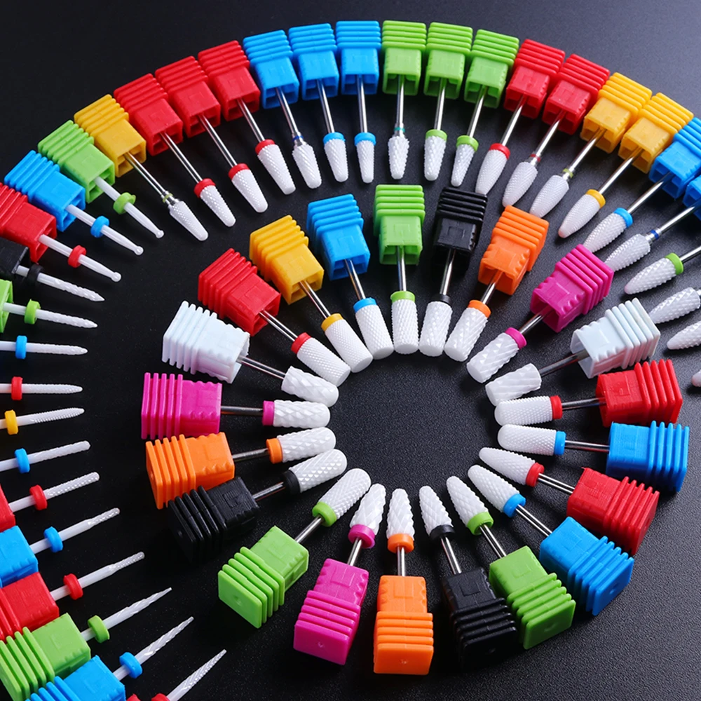 

Ceramic Nail Drill Bits Grinding Milling Cutter Flame Barrel Manicure Electric Rotary Nail Art Tool Files Accessories SALL01-56