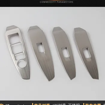 

Stainless Steel Door Armrest Window Lift Switch Button Cover Trim 4pcs / set For Mazda CX-5 2013-2014