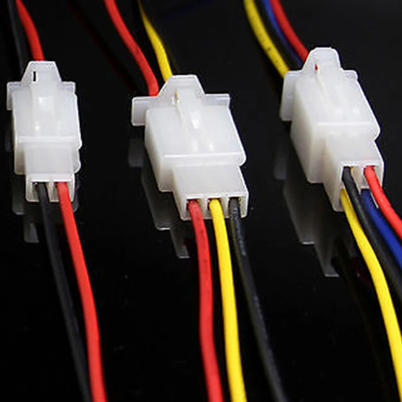 5pcs 2/3/4 Pin Plug Car Terminal Wire Connector 2.8mm Block Socket Male+Female For Motorcycle Car