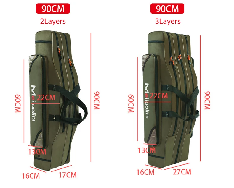 Холщовая Рыболовная Сумка толще 2/3 слоев 120 см портативная Рыболовная Снасть Сумка Складная удочка сумка большой емкости рюкзак XA115G