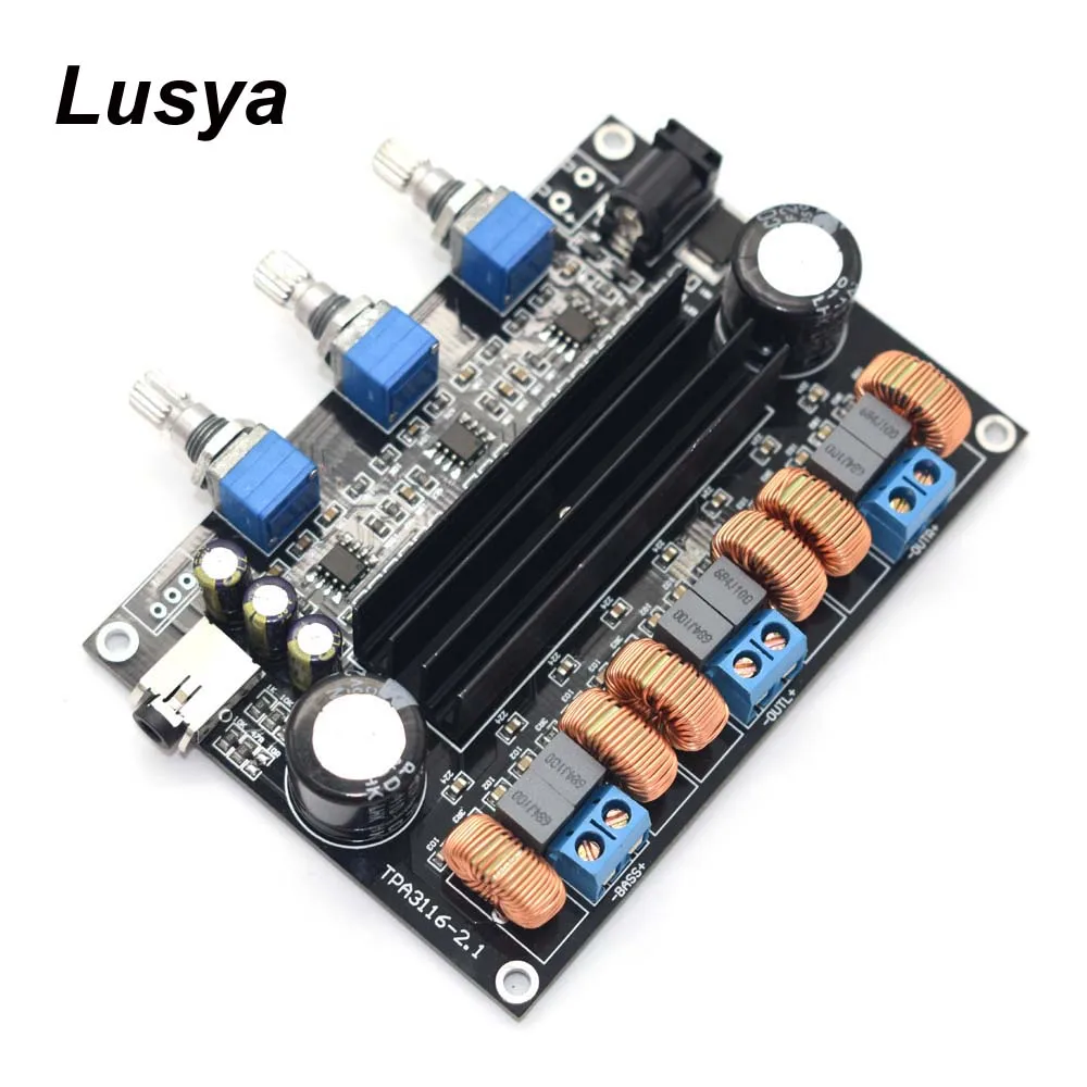 

TPA3116D2 18V-24V Subwoofer Digital Audio Amplifier Board 50w+50W+100W 2.1 Channel Amplificador DC24V B1-002