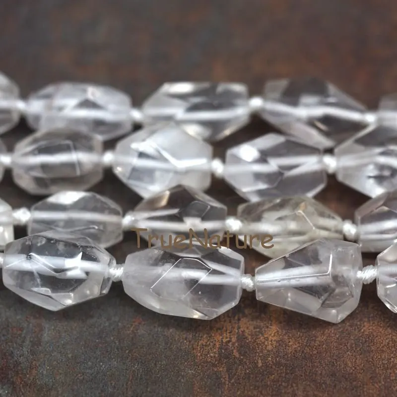 20170926-PM6709- Irregular Faceted Nugget White Quartz-18x26mm,14x19mm-3.09g_1