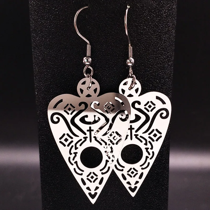 

2019 Fashion Evil Eye Stainless Steel Drop Earrings Silver Color Earrings for Women Jewelry boucle d'oreille femme E612324