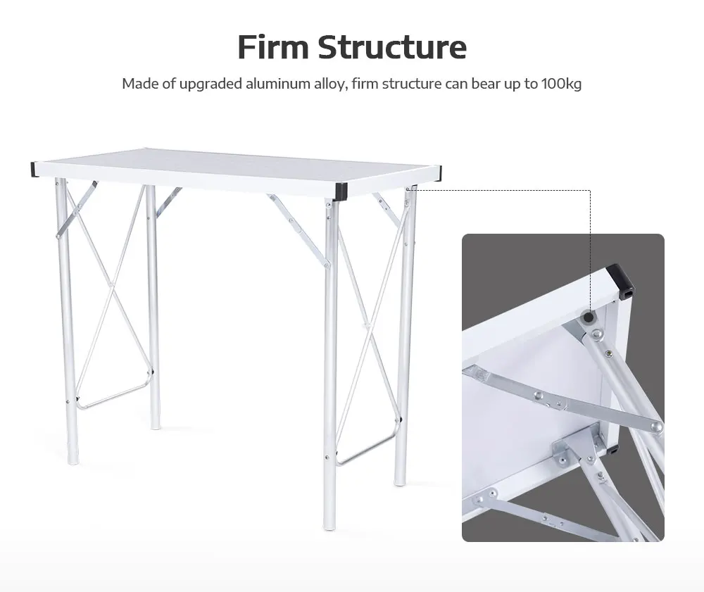 Алюминиевый складной стол для кемпинга, ноутбук, кровать, стол, регулируемые уличные столы, барбекю, портативный, легкий, простой, непромокаемый