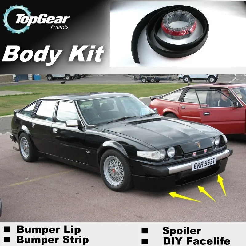 Lábios para Rover Saia para Topgear Pára-choques Lábio Defletor Padrão 2000 Frente Spoiler Fãs Carro Tuning Vista Corpo Kit Tira Sd1 - 4 Cheap Saia abertura frontal