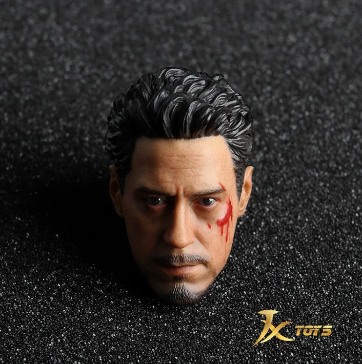 JXTOYS масштаб 1/6 Тони Старк 5.0A ожерелье Голова Лепка для горячих игрушек