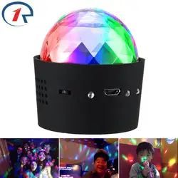 Zjright мини аудио Красочные RGB праздничные вечерние свет Портативный автоматический поворот аудио красочные эффекты света диско DJ вечерние KTV