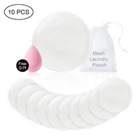 4/8/10pcs Reusable Cotton Makeup Remover Discs Washable Cotton Pads Microfiber Natural Bamboo Face Skin Care With Laundry Bag 1
