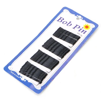 

60Pcs/Set Black Hairpins For Women Flat Top Waves Type Hair Clips Invisible Small Bobby Pins Grips Salon Barrette Accessories