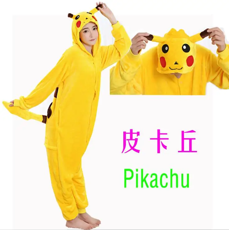 Murah Fetoo Flanel Animal Pajamas untuk Dewasa Hooded Musim Dingin Pakaian Tidur Piyama Lengan Panjang Piyama Onesies untuk Orang Dewasa Partai P30