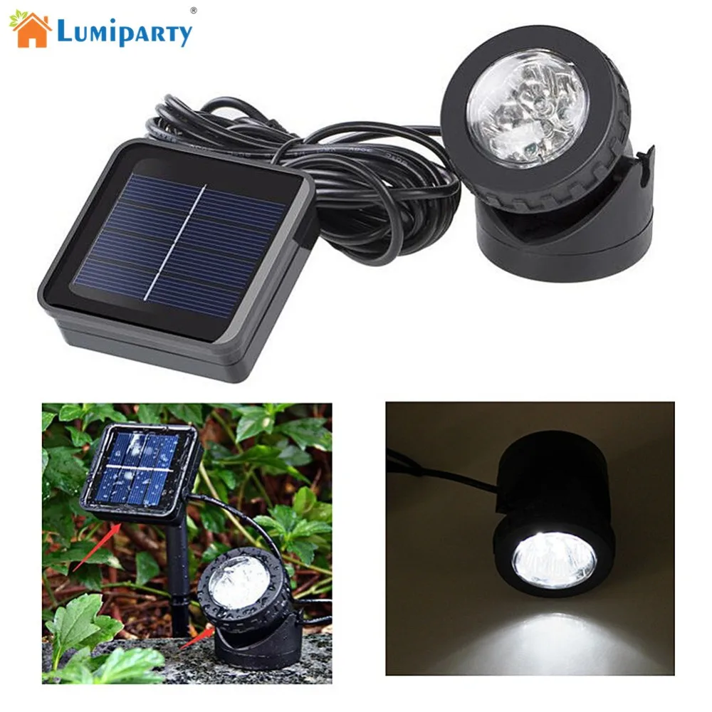 

LED Solar Powered Underwater Light Solar Spot Light Outdoor Waterproof Garden Pond Pool Decorative Lighting