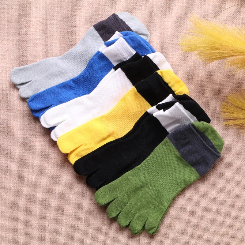 

1Pair Men Mesh Meias Five Finger Toe Socks Cotton Polyester Spring Autumn Funny Socks Comfortable Sports Runnin Breathable Socks